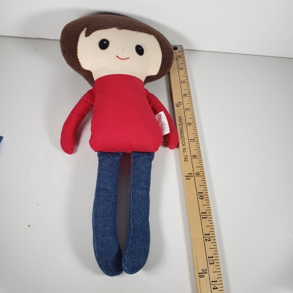 Holly's Dollies Handmade Custom Doll Male Named Lincoln Denim Legs Red Top - Picture 5 of 5